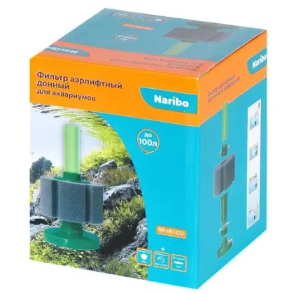 NARIBO Фильтр аэрлифтный донный M (губка), до 100 л