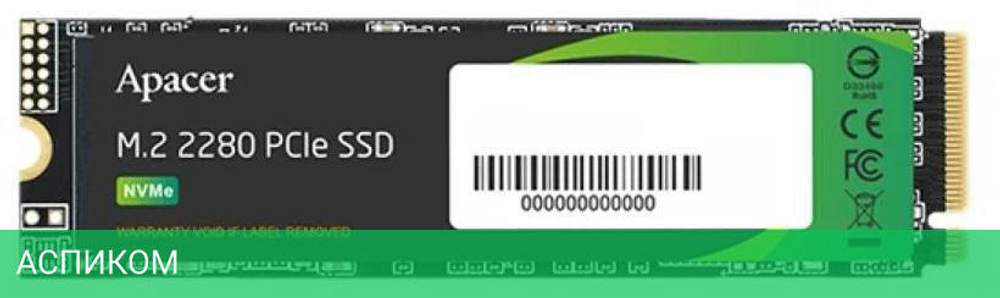 SSD диск Apacer AS2280P4X 512GB Bulk (AP512GAS2280P4X)
