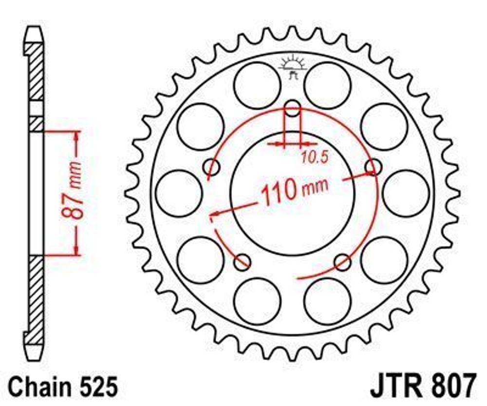 Звезда ведомая JTR807.46, JT