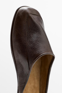 Massimo Dutti Мюли из мягкой кожи - STUDIO, коричневый