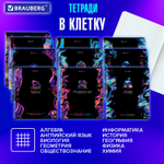 Тетради предметные комплект 12 ПРЕДМЕТОВ 48 л. глянцевый УФ-лак BRAUBERG "BLUR" (2 штуки в упаковке)
