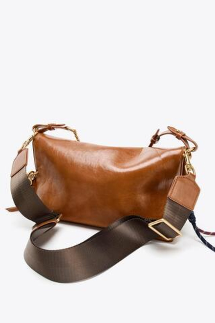 ZARA СУМКА С ПОДВЕСКАМИ, РЫЖЕВАТО-КОРИЧНЕВЫЙ