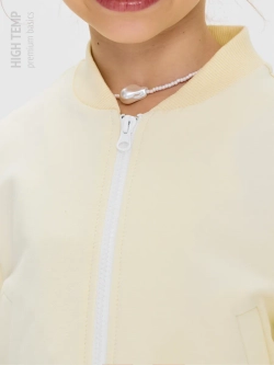 Укороченный бомбер из футера на молнии