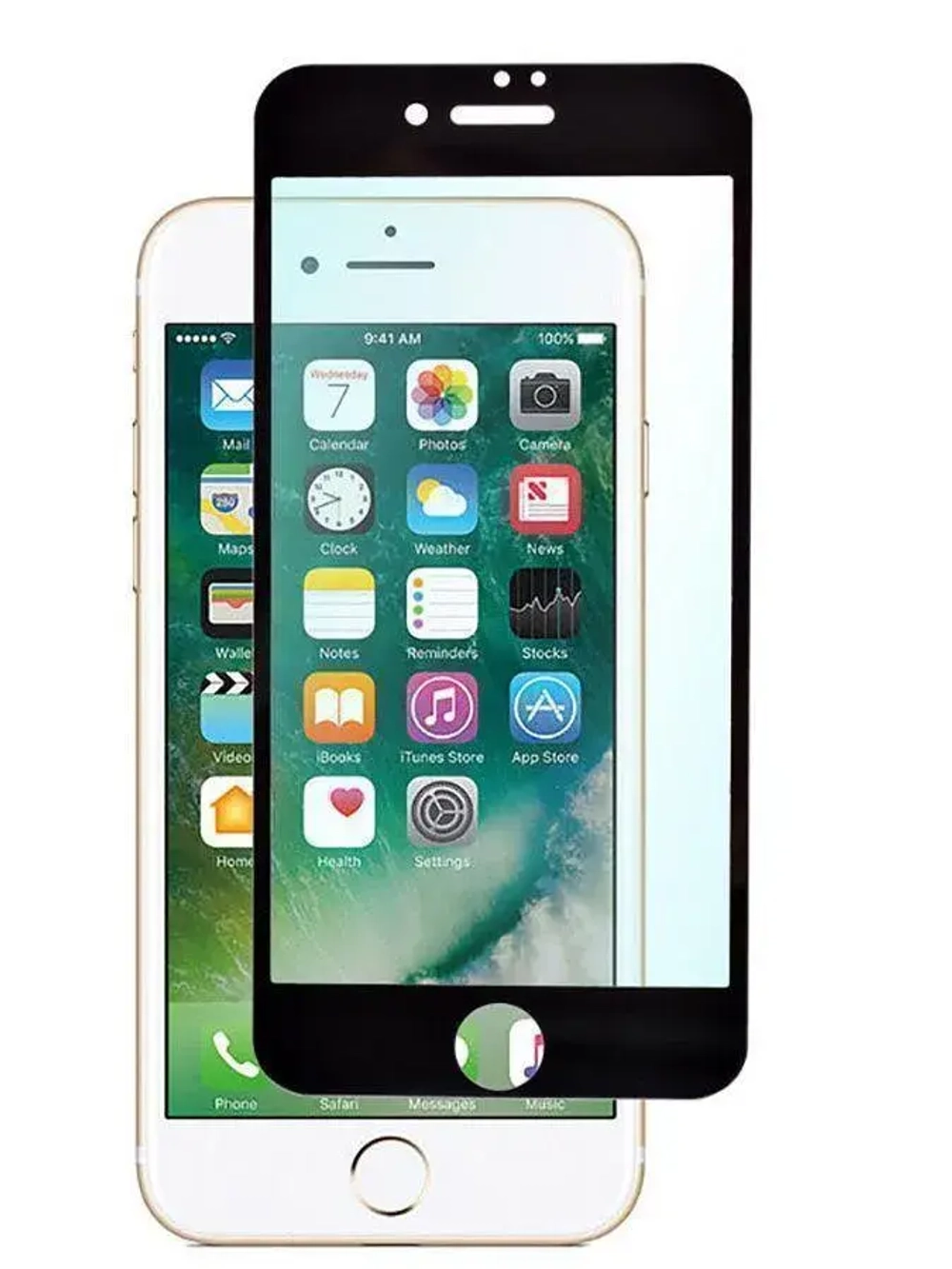 Защитное стекло Remax Tempered Glass 2.5D 9H 0.33мм для Apple iPhone 7/8/SE(2020) антибликовое цветное черное