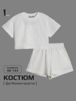 Летний костюм для девочки с шортами