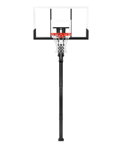 Баскетбольная стационарная стойка, акрил Spalding 54 " Gold In-Ground