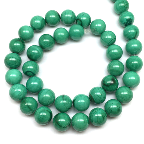 Малахит 10 мм, бусины - шарики