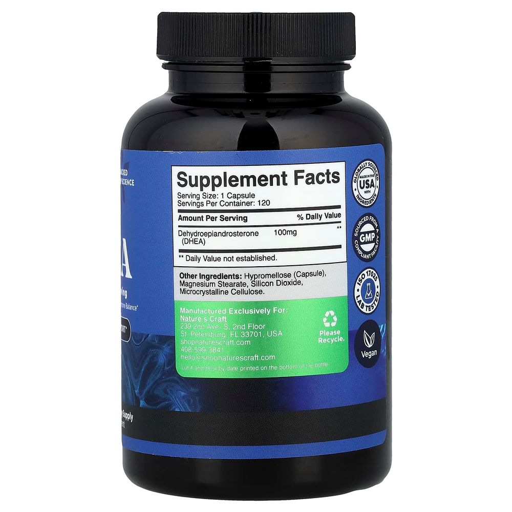 Nature's Craft, ДГЭА, 100 мг, 120 капсул