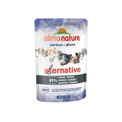 Almo Nature консервы для кошек "HFC Natural Plus" с сардинами (91%  рыбы) 55 г пакетик
