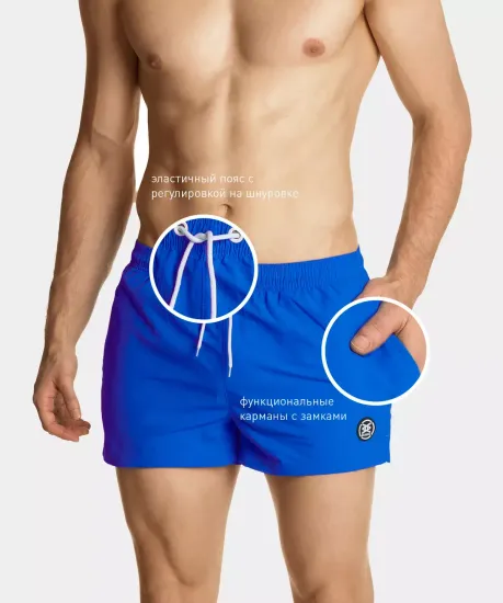 Пляжные шорты ATLANTIC KMB-199 , голубой