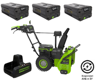 Снегоуборщик Greenworks GD82ST56, 82v, 61 см, в комплекте 3 шт. АКБ 8 А·ч и двойное ЗУ (самоходный ,аккумуляторный) 2602807U3G