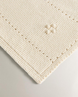 ZARA HOME ДЕТСКИЙ ВЯЗАНЫЙ ПЛЕД, ЭКРЮ