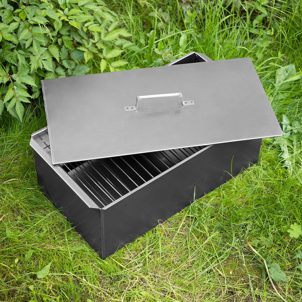 Коптильня двухъярусная большая 600 х 320 х 250 мм, 0.8 мм, с поддоном, Camping Palisad