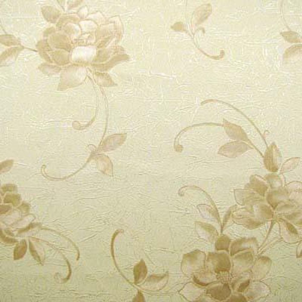 Обои ART винил компактный на флизе 1,06х10 LOTOS персик. на бежевом фоне