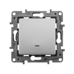 Выключатель 1-клавишный с подсветкой/индикацией 10А 250В алюминий ETIKA Legrand