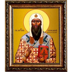 Евфимий Новгородский Преподобный Архиепископ. Икона на холсте.