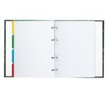 Тетрадь на кольцах А5 175х215 мм, 240 л., твердый картон, с разделителями, BRAUBERG, "Листья", 404099