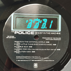 Винтажная виниловая пластинка LP The Police Ghost In The Machine (USA 1981) Invisible Sun