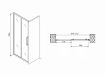 Душевая дверь ABBER Schwarzer Diamant 160 AG30160H стекло прозрачное/профиль хром