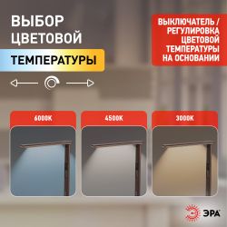 Настольный светильник ЭРА NLED-505-10W-BR светодиодный коричневый
