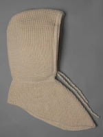 Капор женский вязаный бежевый