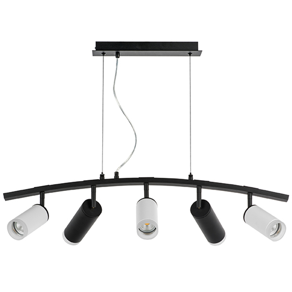 LR7353638720 Люстра RULLO 5х50W GU10 ЧЕРНЫЙ/БЕЛЫЙ (571735+214436-3+214487-2+202430-5)