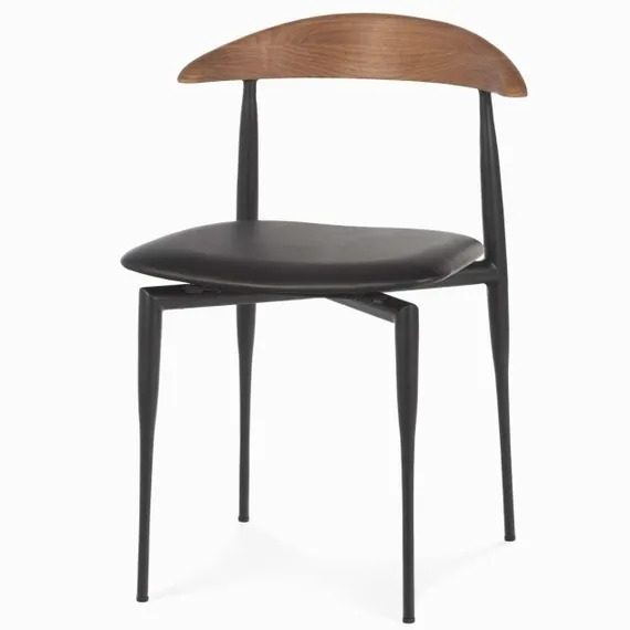 Стул Tor, черный, спинка из массива ореха