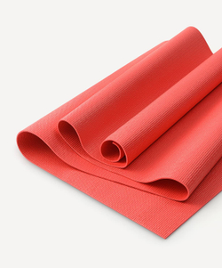 Коврик для йоги и фитнеса FM-101, PVC, 183x61x0,3 см, красный