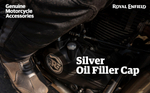 Крышка маслозаливной горловины Royal Enfield, серебристого цвета, арт. 1990236