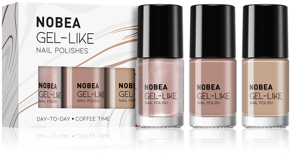NOBEA Day-to-Day Fresh Frost Set - набор лаков для ногтей, 3× 6 ml