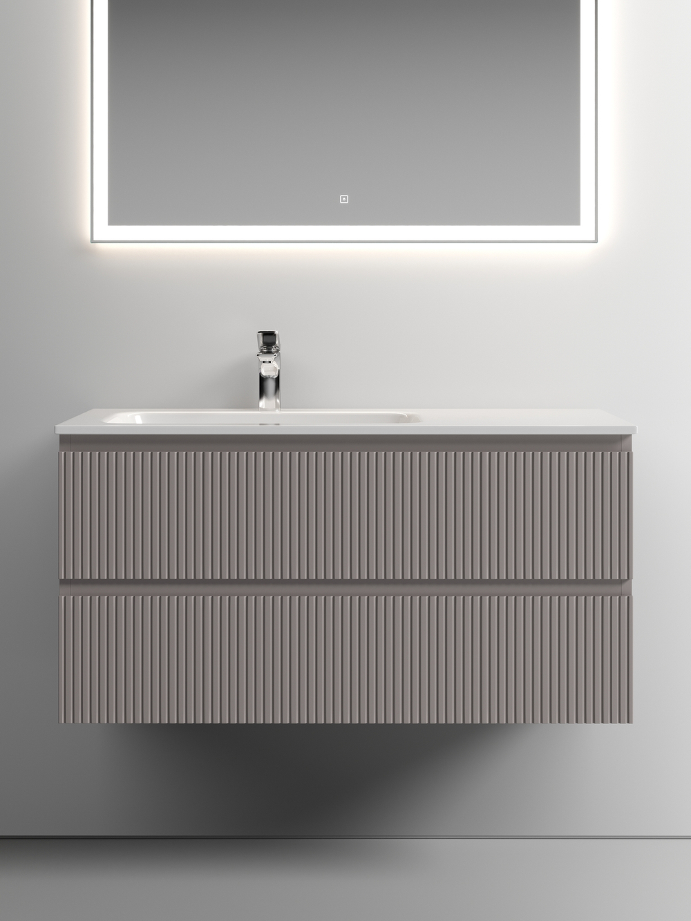 Тумба с раковиной Sancos Snob T 100 см SNT100LSM левая, doha soft