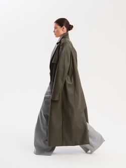 Тренч из экокожи