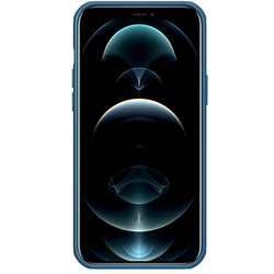 Двухкомпонентный чехол синего цвета от Nillkin для iPhone 13 Pro Max, серия Super Frosted Shield Pro