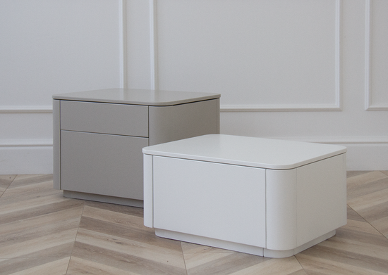 Тумба прикроватная Tammi 2 ящика ширина 50 см (серо-бежевый)