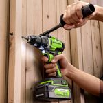 Дрель-шуруповерт акк. Greenworks GD24DD90, 24V, б/щет, 45/90Нм,1x4Ач,ЗУ,кор (3707507CUB)