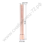 FoxWeld Цанга 2,4мм х 50мм TIG17/18/26 (702.0009/TD0001-24, пр-во FoxWeld/КНР)