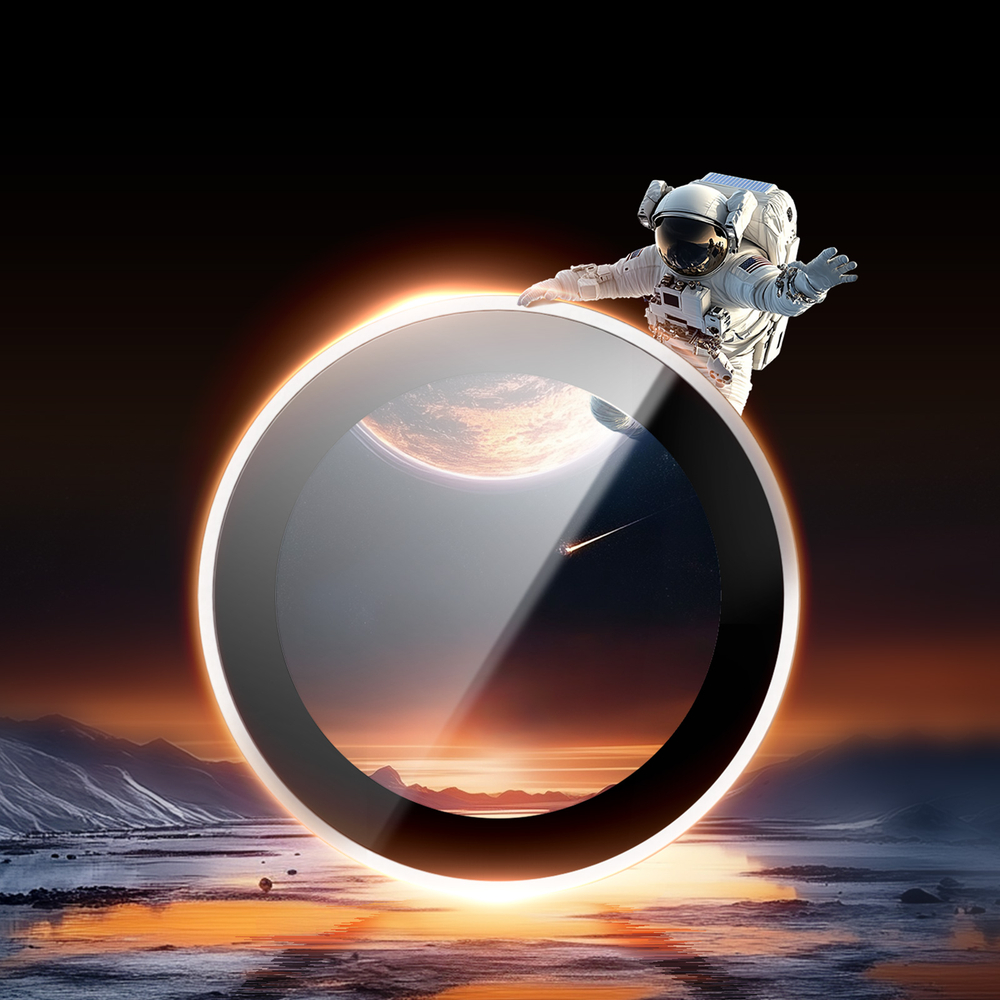 Защитное стекло на объективы камеры для iPhone 17, серия HAWK Series от Dux Ducis, рамки из алюминия зеленого цвета (Sage)