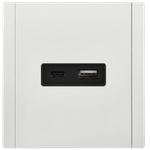 FORTE&PIANO Розетка USB A+C 18Вт FP251M металл белый IEK