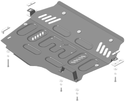Защита картера двигателя, КПП. 2 мм, Сталь. для Honda Accord VIII 2008-2012, Motodor.70816