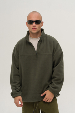 Толстовка KUL'TURA "HALF ZIP FLEECE" Хаки