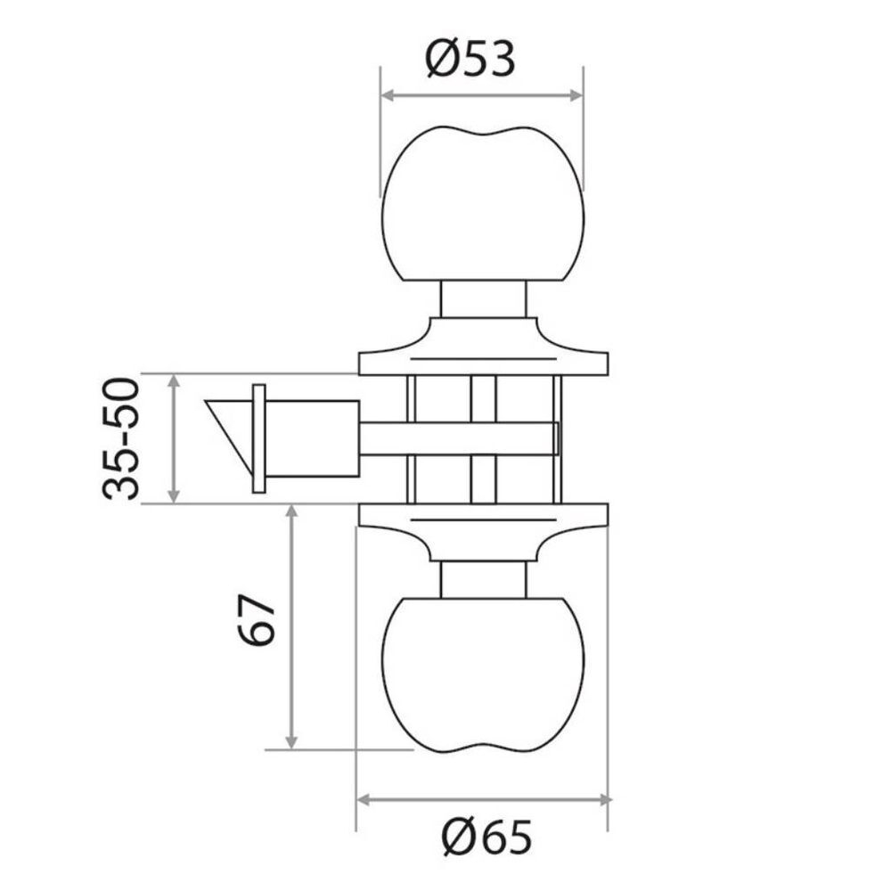 Защелка Assol, ЗШ-05, 204442, никель, ЦАМ
