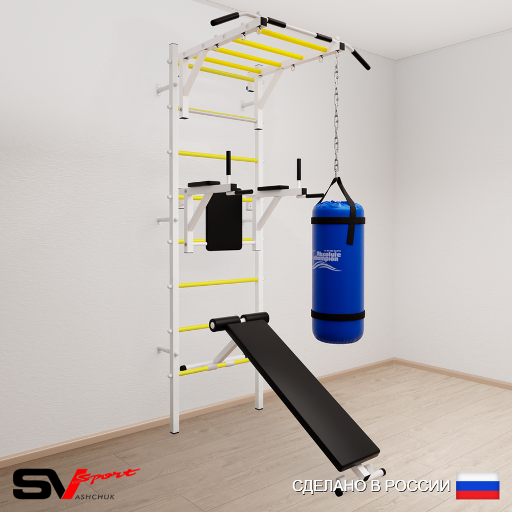 Шведская стенка Sv Sport 5241 (Турник рукоход/Брусья/Скамья/Цепь/Мешок 15кг)