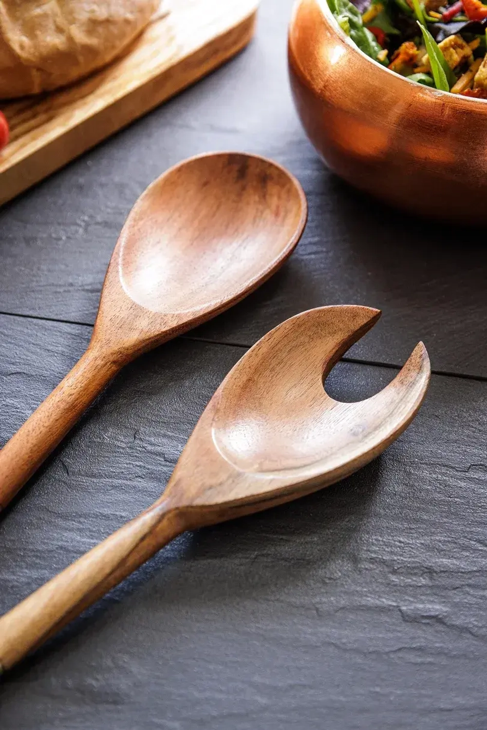 Kitchen Craft Набор из 2 ложек для салата из акации 31 см