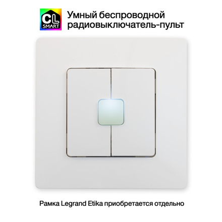Citilux Смарт-Пульт CLR4W Радиовыключатель двухклавишный Белый
