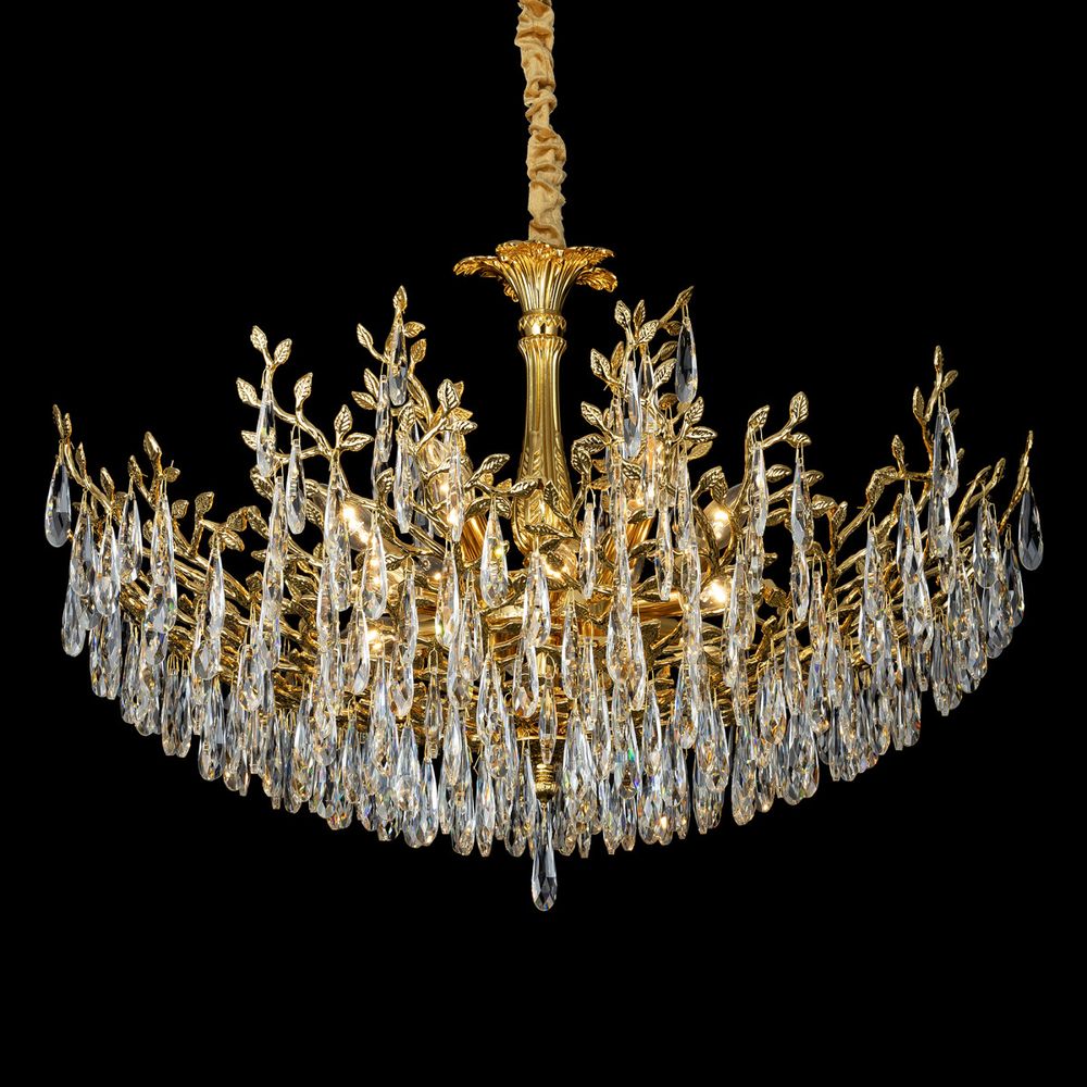 Citilux RITZ CL310122 Люстра хрустальная подвесная Золото