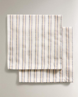 ZARA HOME НАБОР САЛФЕТОК В ПОЛОСКУ (2 ШТ.), СИНИЙ