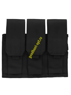 Тактический военный закрытый подсумок под 3 магазина Черный