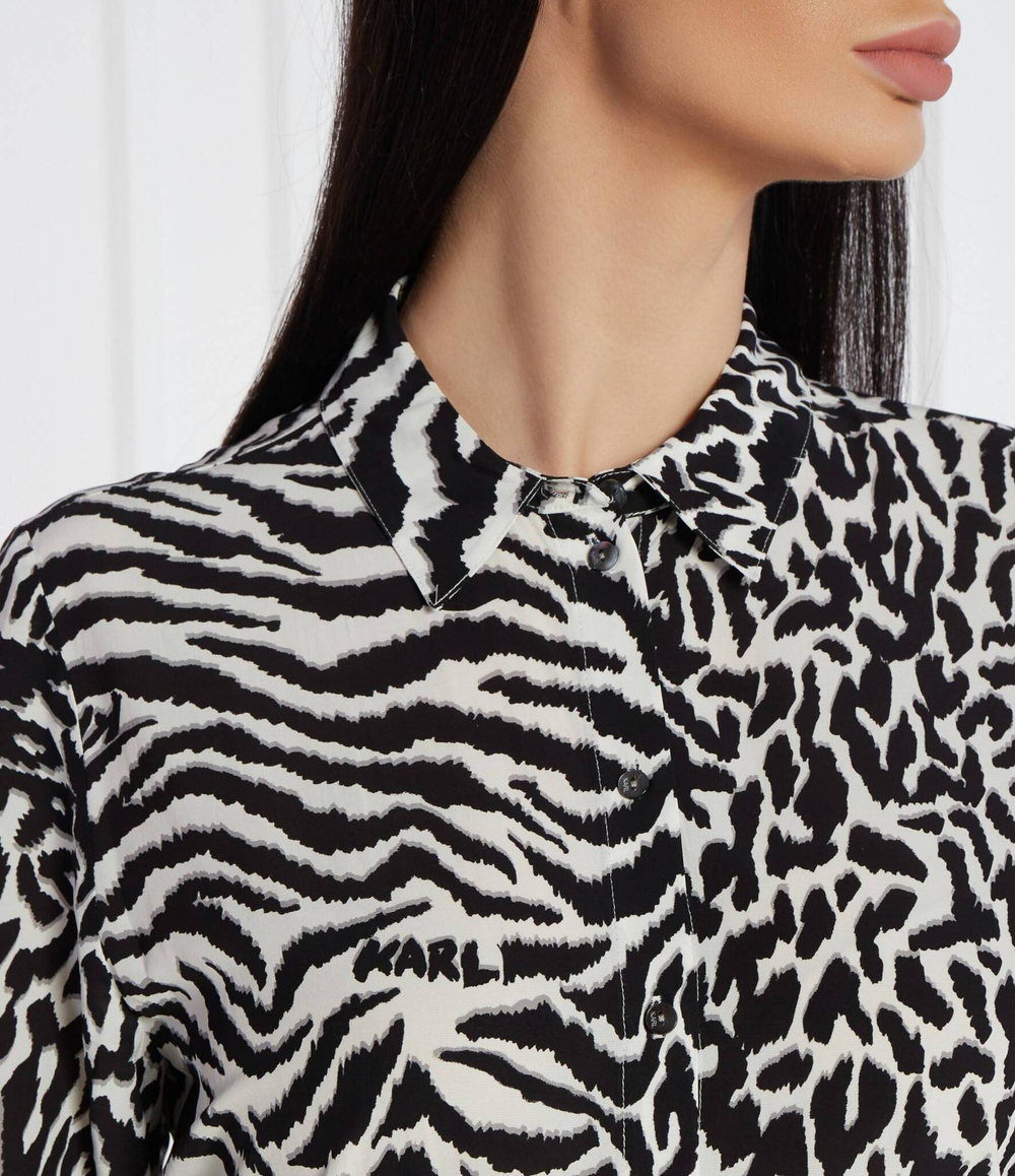 Платье с ремешком animal print Karl Lagerfeld - черный(240W1300)