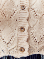 Кардиган вязаный для девочки Next E25-148, Кремовый