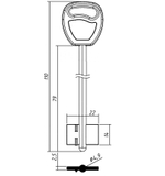 Заготовка сувальдного ключа 12744 GRD11DP